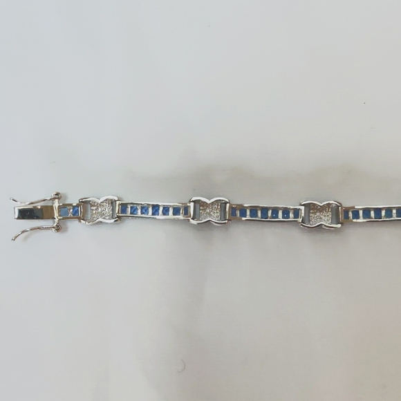 Blue Rhinestone Bracelet - Picture 8 of 9